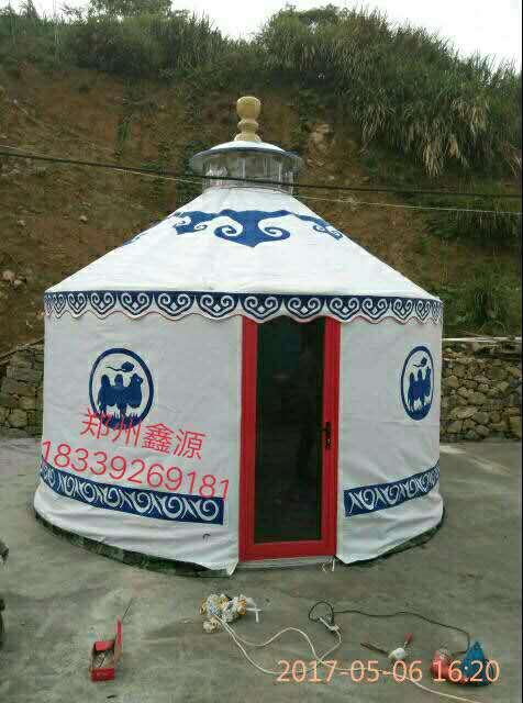 郑州鑫源蒙古包厂家销售直径五米景区住宿蒙古包价格有优惠